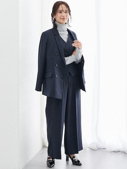 ネイビー S パンツスーツ + ベスト 3点セット 新品 即納 X10083 1834113776.jpg?1677641660