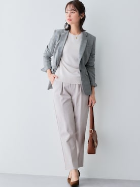 「アイテム（スーツジャケット）」を使った、nissen Ladies Modelsさん（レディース・167cm）の夏コーディネート