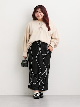 「nissen（ニッセン）のアイテム」を使った、nissen Ladies Modelsさん（レディース・158cm）の秋コーディネート