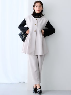 「アイテム（スーツセット）」を使った、nissen Ladies Modelsさん（レディース・167cm）の冬コーディネート