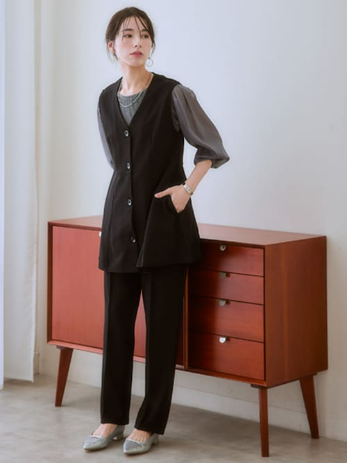 まめしばheyon pepperジレ pepperスカート セットアップ まめしば様専用heyon pepperジレ pepperスカート セットアップ