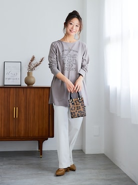 「アイテム（チュニック）」を使った、nissen Ladies Modelsさん（レディース・160cm）の夏コーディネート