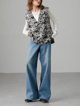 「Soiunique（スワユニーク）のアイテム（トップス）」を使った、nissen Ladies Modelsさん（レディース・154cm）の春コーディネート