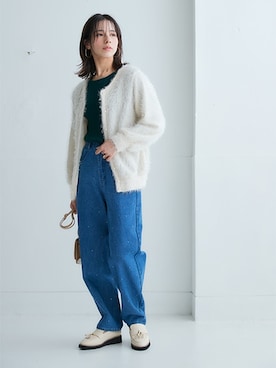 カットソーシャギー前後2WAYカーディガン＜大きいサイズ有