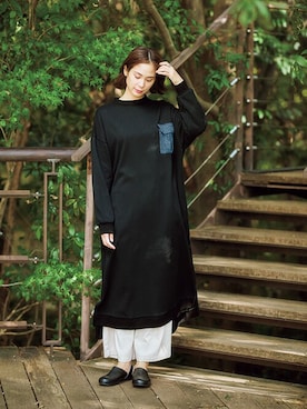 「首元ヌケ感」｜nissen Ladies Modelsさん（レディース・167cm）の冬コーディネート