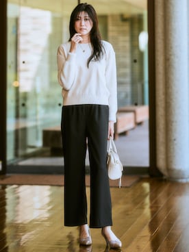「アイテム（その他トップス、ベージュ系）」を使った、nissen Ladies Modelsさん（レディース・169cm）の秋コーディネート