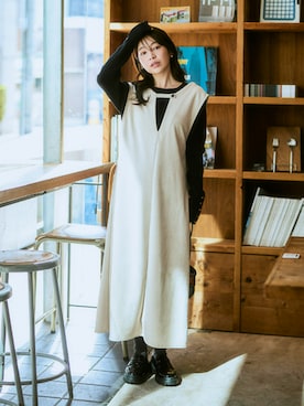 「アイテム（ワンピース/ドレス）」を使った、nissen Ladies Modelsさん（レディース・160cm）の秋コーディネート