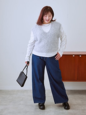 「アイテム（ベスト、シルバー系）」を使った、nissen Ladies Modelsさん（レディース・160cm）の夏コーディネート