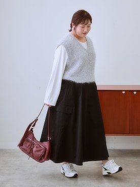 「アイテム（ベスト、シルバー系）」を使った、nissen Ladies Modelsさん（レディース・160cm）の夏コーディネート