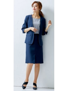 「スーツコーデ」｜nissen Ladies Modelsさん（レディース・160cm）の春コーディネート