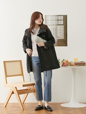 「nissen（ニッセン）のアイテム（モッズコート）」を使った、nissen Ladies Modelsさん（レディース・167cm）の秋コーディネート