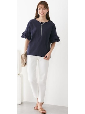 「綿100%」｜nissen Ladies Modelsさん（レディース・165cm）の春コーディネート