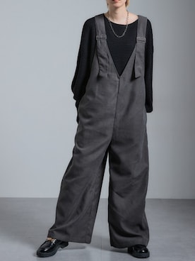 「アイテム（オールインワン・サロペット）」を使った、nissen Ladies Modelsさん（レディース・162cm）の秋コーディネート