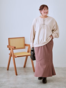 「ぽっちゃり」｜nissen Ladies Modelsさん（レディース・160cm）の夏コーディネート