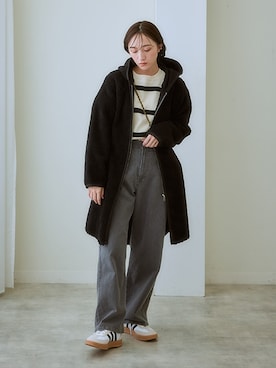 入手困難✨ 現行 アナイ ボアコート フーデッドコート ラップ ホワイト系 Amazon | ZI Magne Bold Hooded Coat NPW62260 フォッシル