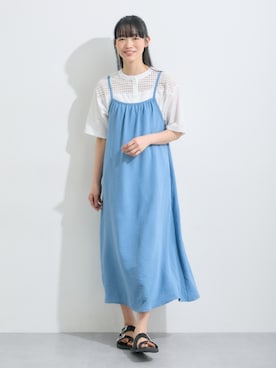 「大きいサイズレディースファッション」｜「アイテム（ワンピース/ドレス）」を使った、nissen Ladies Modelsさん（レディース・164cm）の夏コーディネート