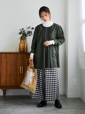 「アイテム（チュニック）」を使った、nissen Ladies Modelsさん（レディース・160cm）の夏コーディネート