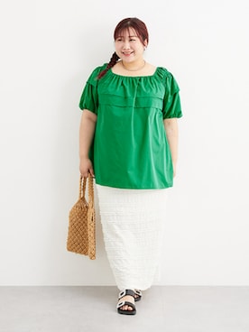 「大きいサイズレディースファッション」｜nissen Ladies Modelsさん（レディース・169cm）の夏コーディネート