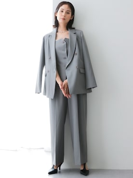 「アイテム（フォーマルスーツ/小物、グレー系）」を使った、nissen Ladies Modelsさん（レディース・167cm）の夏コーディネート