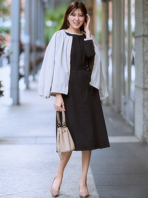 7days Life Styling ワンピース 入園式 ベルト付き配色ワンピース