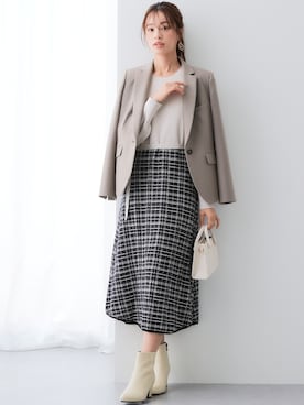 「アイテム（カバーオール）」を使った、nissen Ladies Modelsさん（レディース・167cm）の秋コーディネート