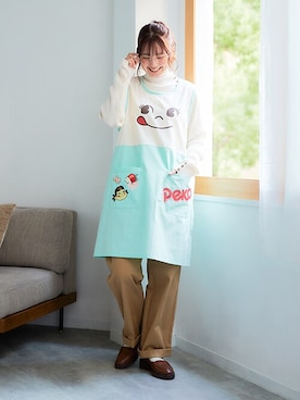 「アイテム（エプロン）」を使った、nissen Ladies Modelsさん（レディース・160cm）の冬コーディネート