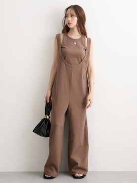 「nissen（ニッセン）のアイテム（オールインワン・サロペット）」を使った、nissen Ladies Modelsさん（レディース・160cm）の夏コーディネート
