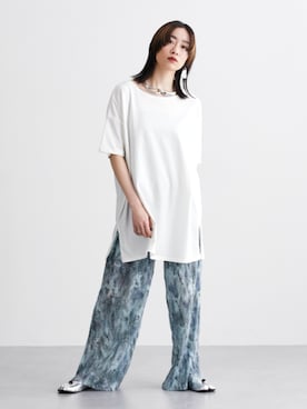 「レディース」｜「アイテム（チュニック）」を使った、nissen Ladies Modelsさん（レディース・154cm）の夏コーディネート