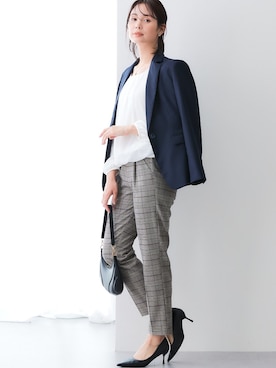 「レディースファッション」｜「アイテム（スラックス）」を使った、nissen Ladies Modelsさん（レディース・167cm）の秋コーディネート