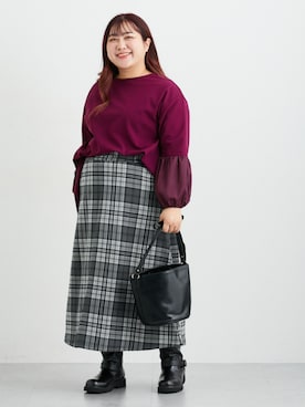 「nissen（ニッセン）のアイテム」を使った、nissen Ladies Modelsさん（レディース・155cm）の冬コーディネート