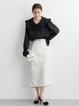 「首元ヌケ感」｜nissen Ladies Modelsさん（レディース・169cm）の秋コーディネート