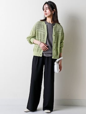 「アイテム（スウェットパンツ）」を使った、nissen Ladies Modelsさん（レディース・160cm）の春コーディネート