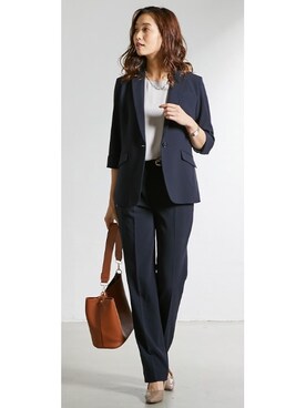 「スーツコーデ」｜nissen Ladies Modelsさん（レディース・168cm）の春コーディネート