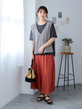 「レディースファッション」｜nissen Ladies Modelsさん（レディース・160cm）の春コーディネート