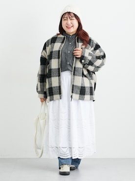 「nissen（ニッセン）のアイテム」を使った、nissen Ladies Modelsさん（レディース・155cm）の冬コーディネート