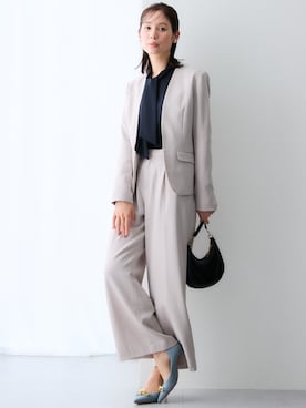 「アイテム（スーツセット）」を使った、nissen Ladies Modelsさん（レディース・167cm）の冬コーディネート