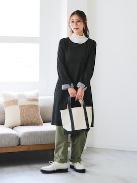 「アイテム（チュニック）」を使った、nissen Ladies Modelsさん（レディース・160cm）の夏コーディネート