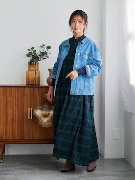「アイテム（ジャンパースカート）」を使った、nissen Ladies Modelsさん（レディース・160cm）の夏コーディネート