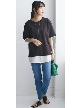「綿100%」｜nissen Ladies Modelsさん（レディース・162cm）の春コーディネート