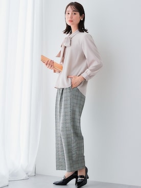 「レディースファッション」｜「アイテム（スラックス）」を使った、nissen Ladies Modelsさん（レディース・167cm）の夏コーディネート