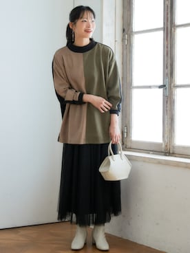 「nissen（ニッセン）のアイテム」を使った、nissen Ladies Modelsさん（レディース・164cm）の秋コーディネート