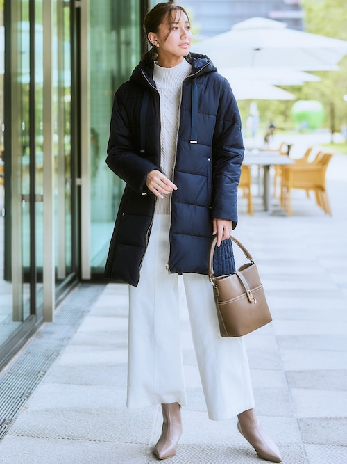 サイド切替ファイバーダウンコート（防風・保温性・はっ水）（ダウン