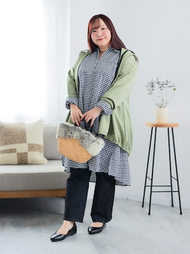 「nissen（ニッセン）のアイテム（ジャケット/アウター）」を使った、nissen Ladies Modelsさん（レディース・158cm）の冬コーディネート