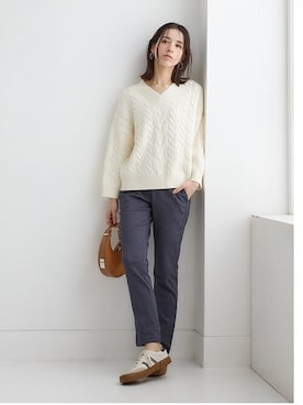 「首元ヌケ感」｜nissen Ladies Modelsさん（レディース・160cm）の秋コーディネート