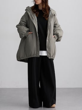 「アイテム（ダッフルコート）」を使った、nissen Ladies Modelsさん（レディース・154cm）の秋コーディネート
