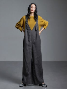 「アイテム（オールインワン・サロペット）」を使った、nissen Ladies Modelsさん（レディース・168cm）の秋コーディネート