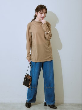「nissen（ニッセン）のアイテム」を使った、nissen Ladies Modelsさん（レディース・160cm）の秋コーディネート