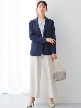 「サイドスリットVネック」｜nissen Ladies Modelsさん（レディース・167cm）の夏コーディネート