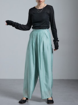 「Soiunique（スワユニーク）のアイテム（パンツ）」を使った、nissen Ladies Modelsさん（レディース・162cm）の秋コーディネート