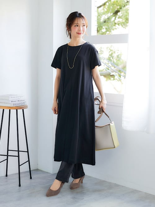 ハイウエストストレートブラスト加工デニムパンツ